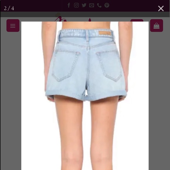 High Rise Distress Shorts - Picture 2 of 2